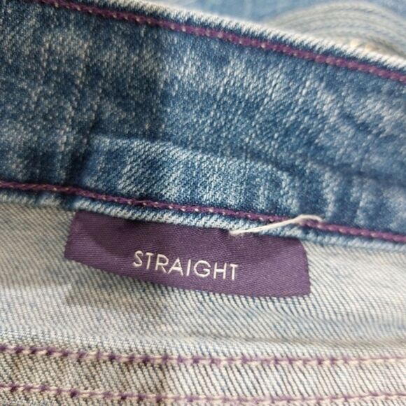 NYDJ Blue Denim Straight Leg Jeans Size 10 - Picture 10 of 13